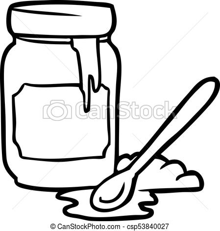 449x470 Line Drawing Of A Jar Of Honey
