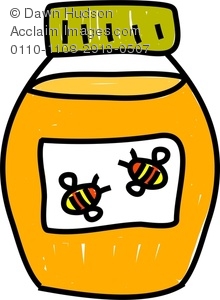220x300 A Whimsical Drawing Of A Jar Of Honey Clipart Stock Photography
