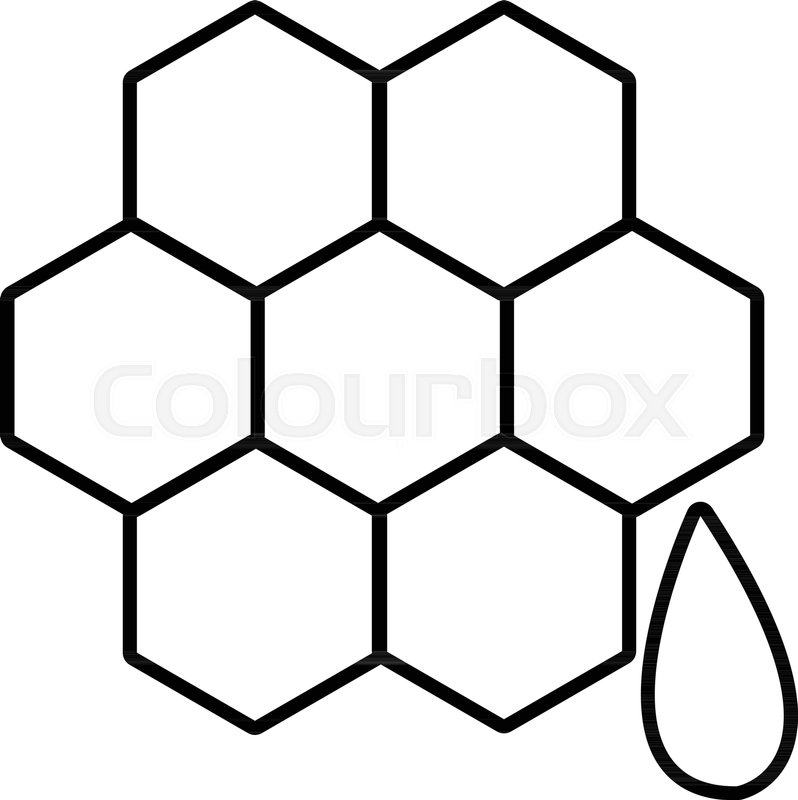 798x800 Honeycomb Icon Outline Illustration Stock Vector Colourbox