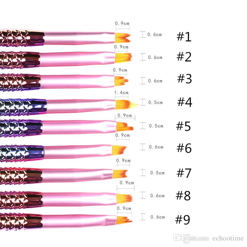 800x800 Style Mermaid Honeycomb Handle Nail Art Acrylic Uv Gel Extension