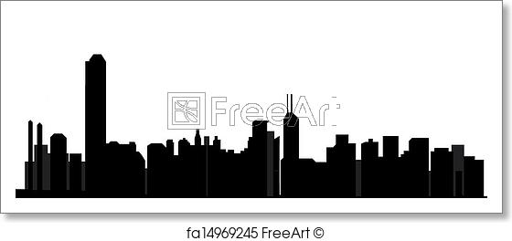 560x264 Free Art Print Of Hongkong Skyline Freeart