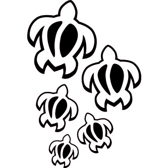 333x333 honu family black