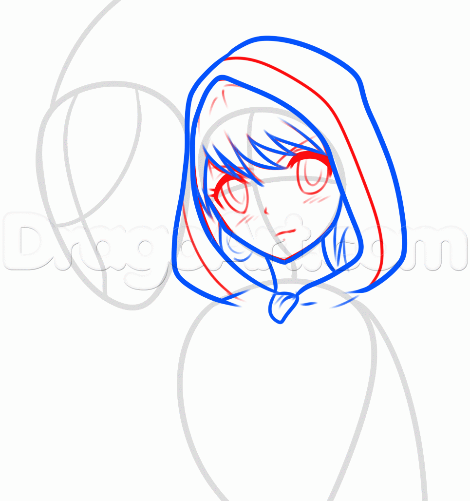 965x1028 Draw Riding Hood And The Wolf, Step