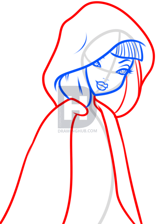 503x720 how to draw cerise hood, step