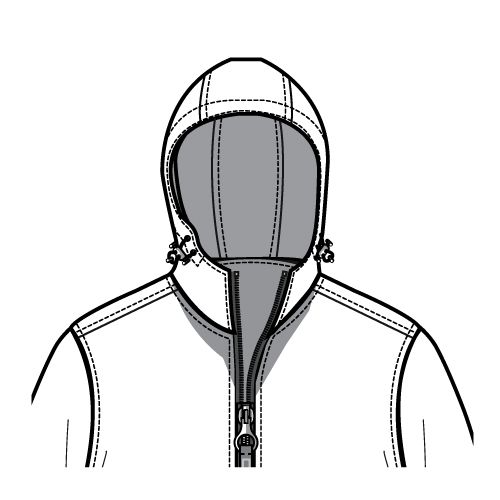 500x500 rainwear hood flat sketch for wind breaker jacket flat template