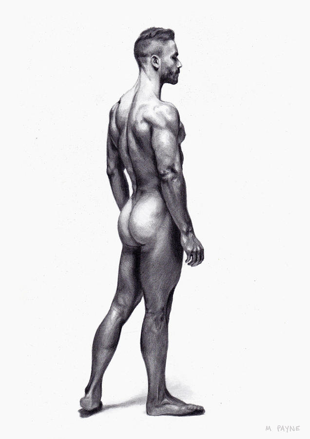 636x900 Male Figure Study Drawing