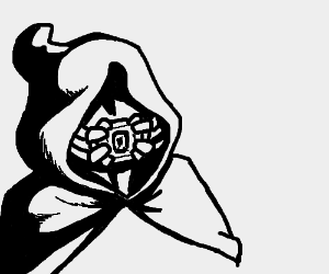 300x250 hooded mysterious man in steel respirator