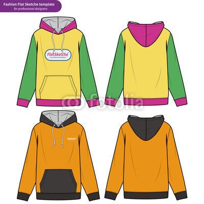 400x400 Hoody Fashion Flat Technical Drawing Template Buy Photos Ap