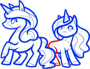 302x231 How To Draw How To Draw Unicorns For Kids