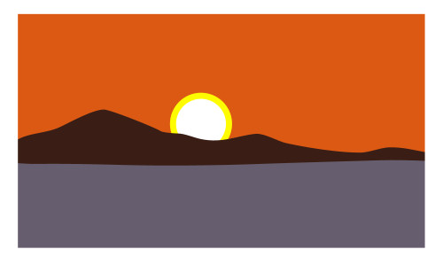 500x299 How To Draw Sunrise Scenery
