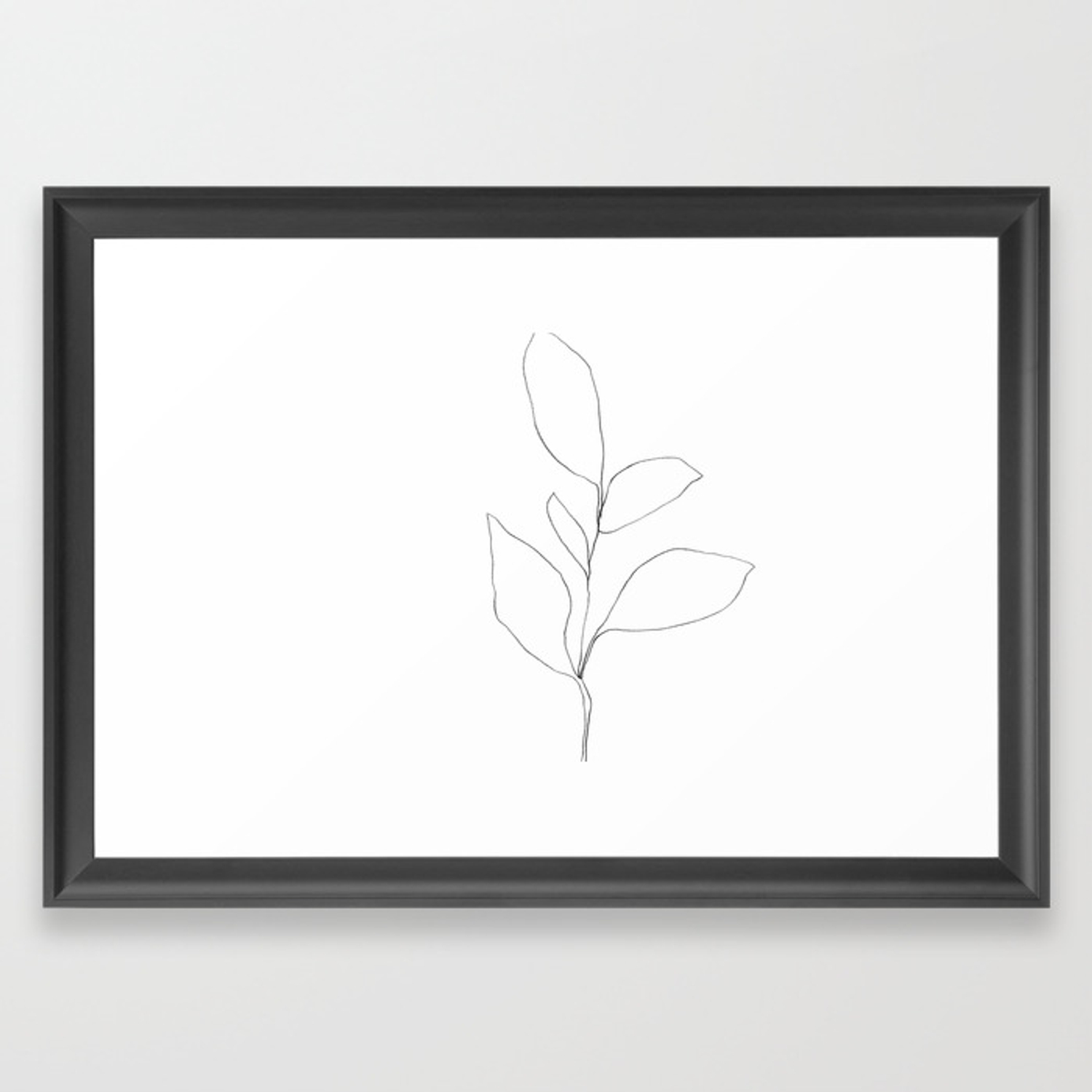 1500x1500 Five Leaf Plant Minimalist Line Drawing
