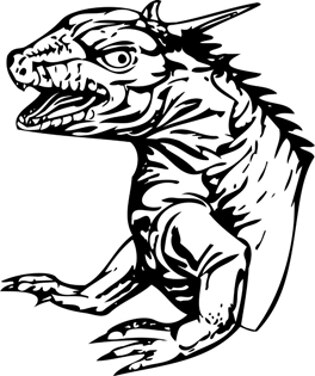 315x376 Single Horned Lizard Dragon Decal