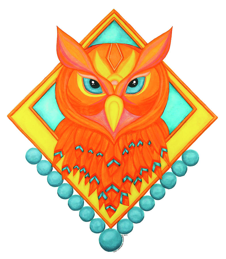 785x900 Great Horned Owl Drawing