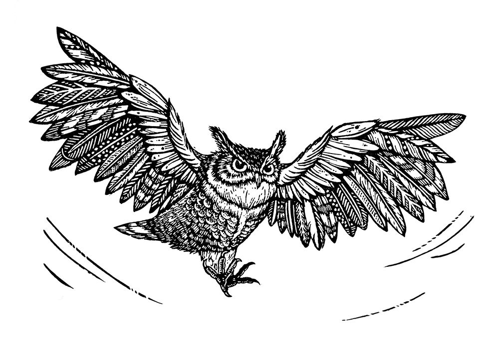 1000x722 Blog Tian Gan Printmaking Design Linocuts Owl