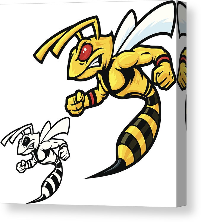 678x750 hornet mascot vicious canvas print canvas art