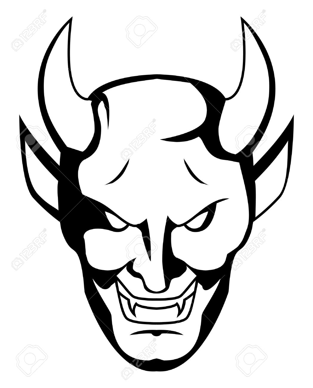 1049x1300 Demon Clipart Horn Drawing