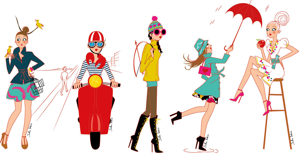 1000x512 Horoscope Illustrations For The Fashion Magazine Biba