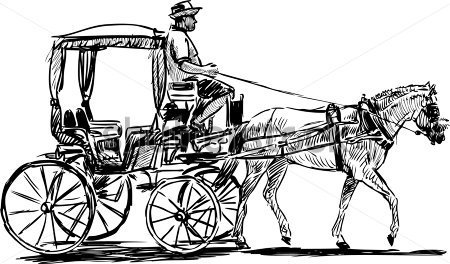 450x264 Horsedrawn Clipart
