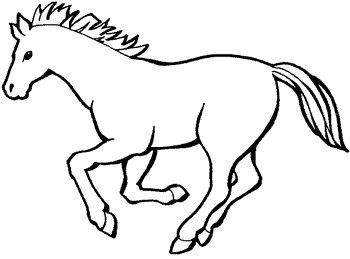 350x259 Horses Black White Clipart