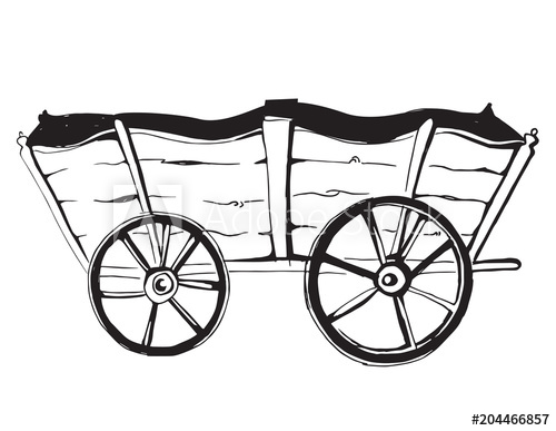 500x387 Vector Illustration Of An Horse Wagon Old Vehicle Cartoon