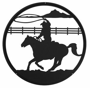 300x294 Swen Products Cowboy Roper Horse Steel Scenic Art Wall Design Ebay