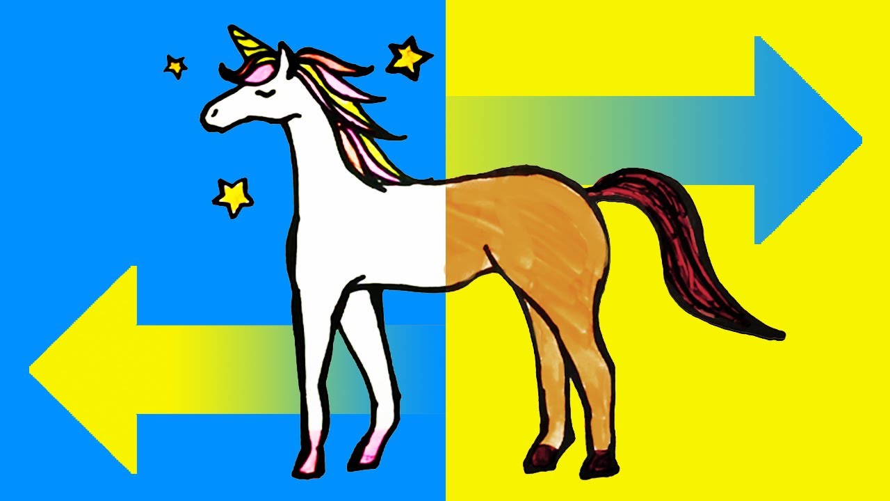 1280x720 How To Draw Horse Unicorn Pegasus For Kids And Coloring