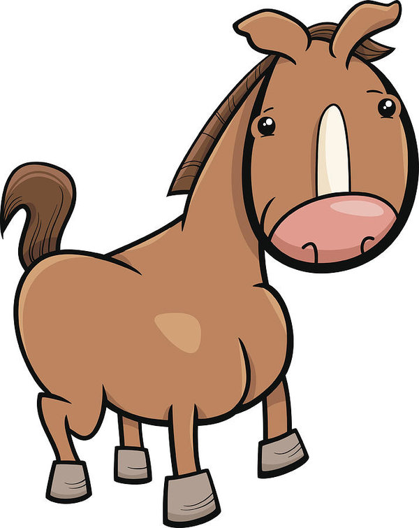 600x755 Little Horse Or Foal Cartoon Art Print
