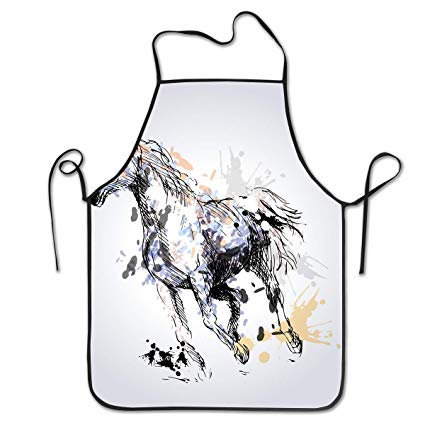 425x425 Wsxedc Hand Drawing Horse Adjustable Apron