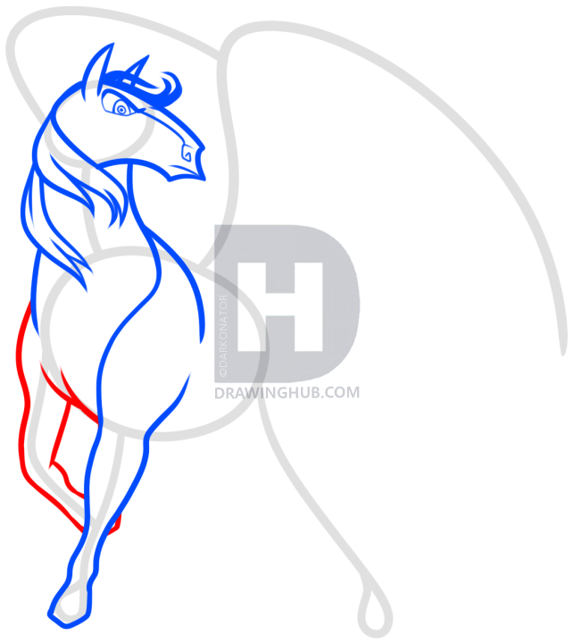 652x720 How To Draw A Black Pegasus, Step