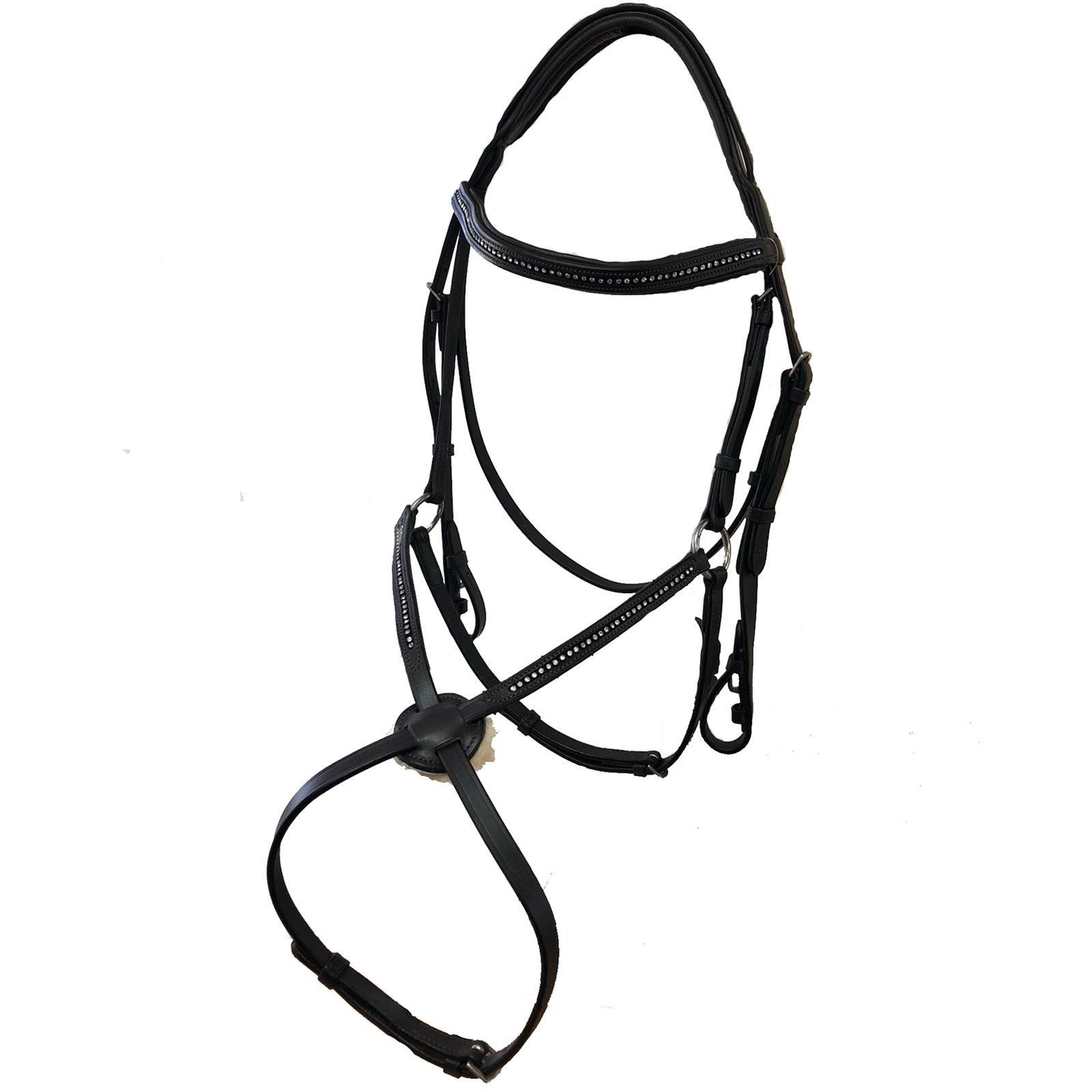 1600x1600 white horse equestrian star gem leather grackle bridle black