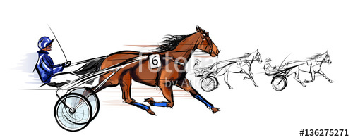 500x199 Horse Carriage Racing Stock Image And Royalty Free Vector