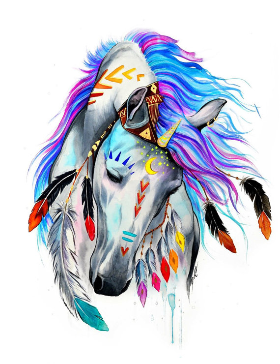 570x740 Art Print Spirit Trafarety Horse Art, Art, Drawings