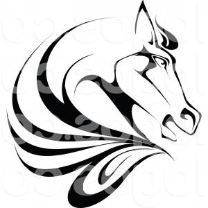 300x300 Horse Black And White Horse Two Horses Gm Hoodamathrun