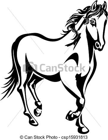 363x470 Black And White Horse Drawings