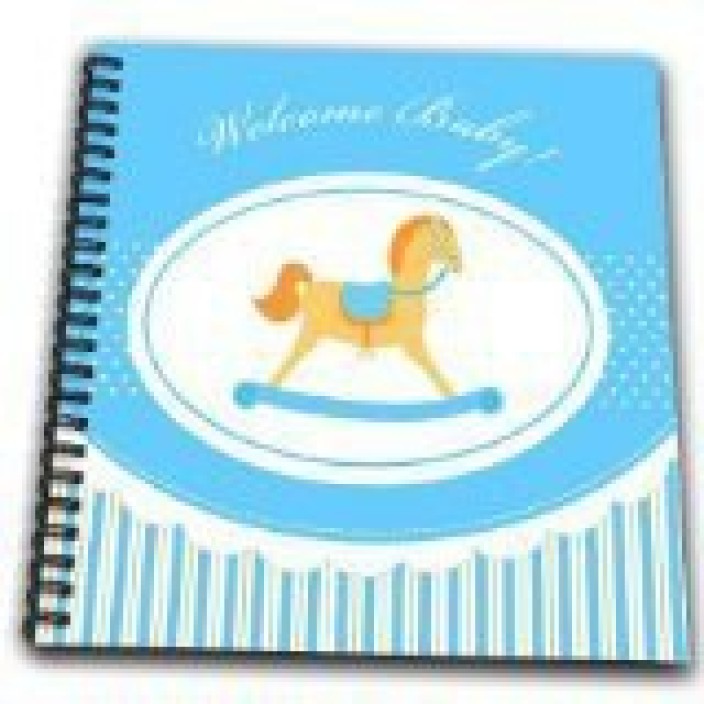 704x704 Db Baby Boy Rocking Horse On Stripes Background