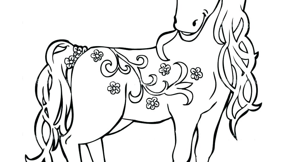 960x544 Simple Horse Coloring Pages Coloring Book Horses Simple Horse