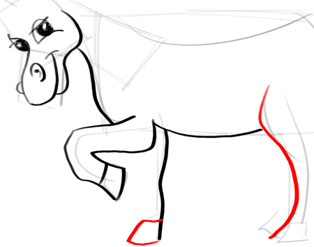 450x355 Step How To Draw Cartoon Horses With Easy Step