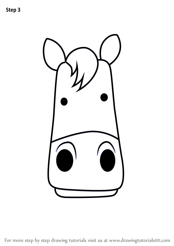 598x844 Learn How To Draw A Horse Face For Kids