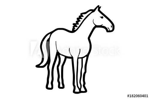 500x330 Nice Horse Hand Drawing For Kids