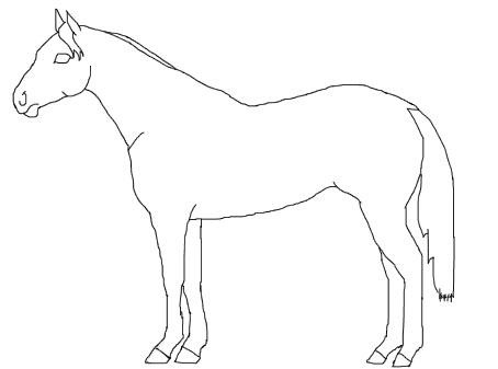 454x337 Horsecoloring Page, Or Make Bigger For Pin The Tail