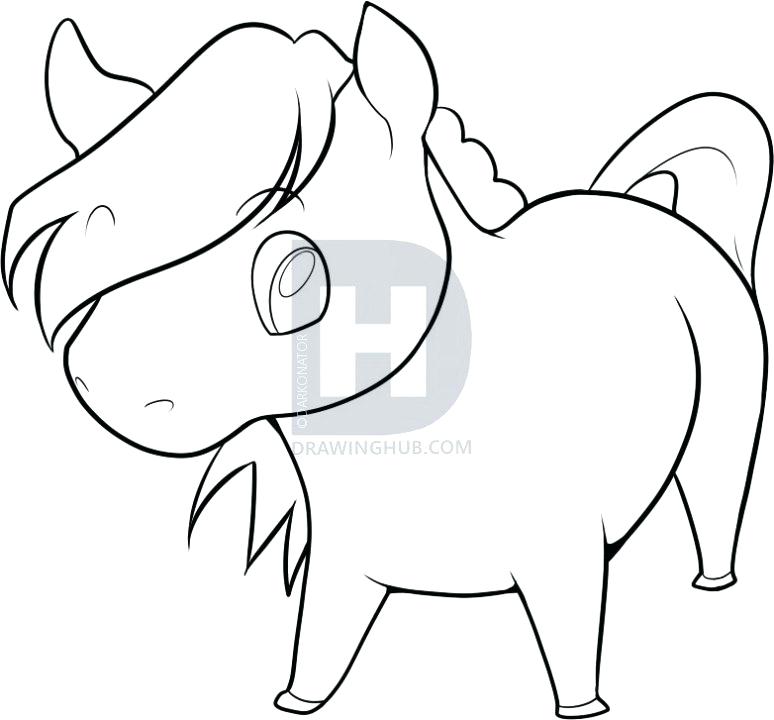 774x720 How To Draw Easy Horses