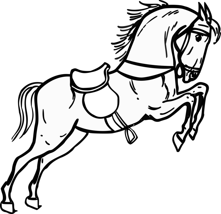 774x750 Horse Drawing Black And White Cartoon Line Art Cc0