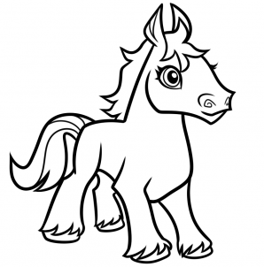 298x302 Horse Drawing Easy Clip Art