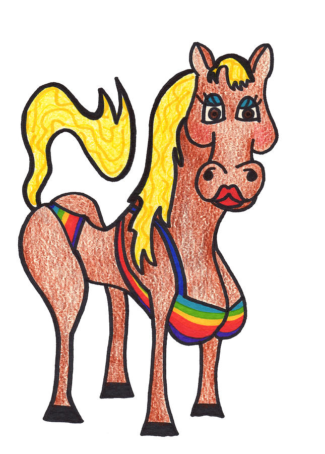 645x900 Horse Rainbow Drawing