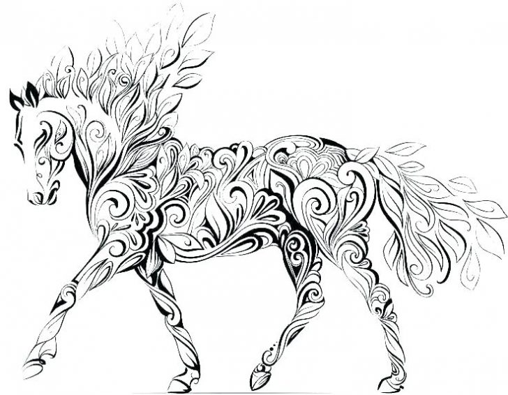 728x566 Race Horse Coloring Pages Printable Free Realistic Spirit And Rain