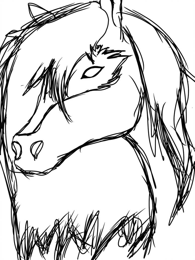 774x1033 Realistic Horse Doodle