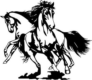 300x260 Horse Wild Horses Running Art Car Truck Wall Window Vinyl Sticker