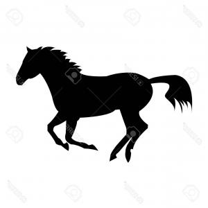 300x300 set with hand drawing graphic of a running horses vector catchsplace