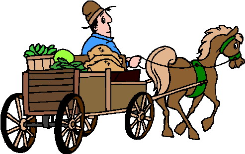 493x311 Horse And Carriage Clipart