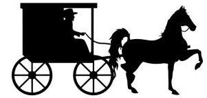 301x143 Horse Drawn Carriage Clipart Amish Horse